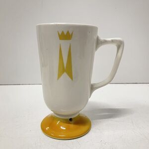 VTG Homer Laughlin Marriot Hotel Pedestal Dinner Coffee Cup Mug Crown Logo